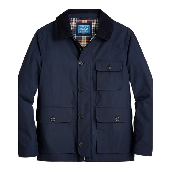 NWT J.Crew Men’s Utility Jacket in Kinloch Cloth for Men Sz M AZ575 - Picture 1 of 10